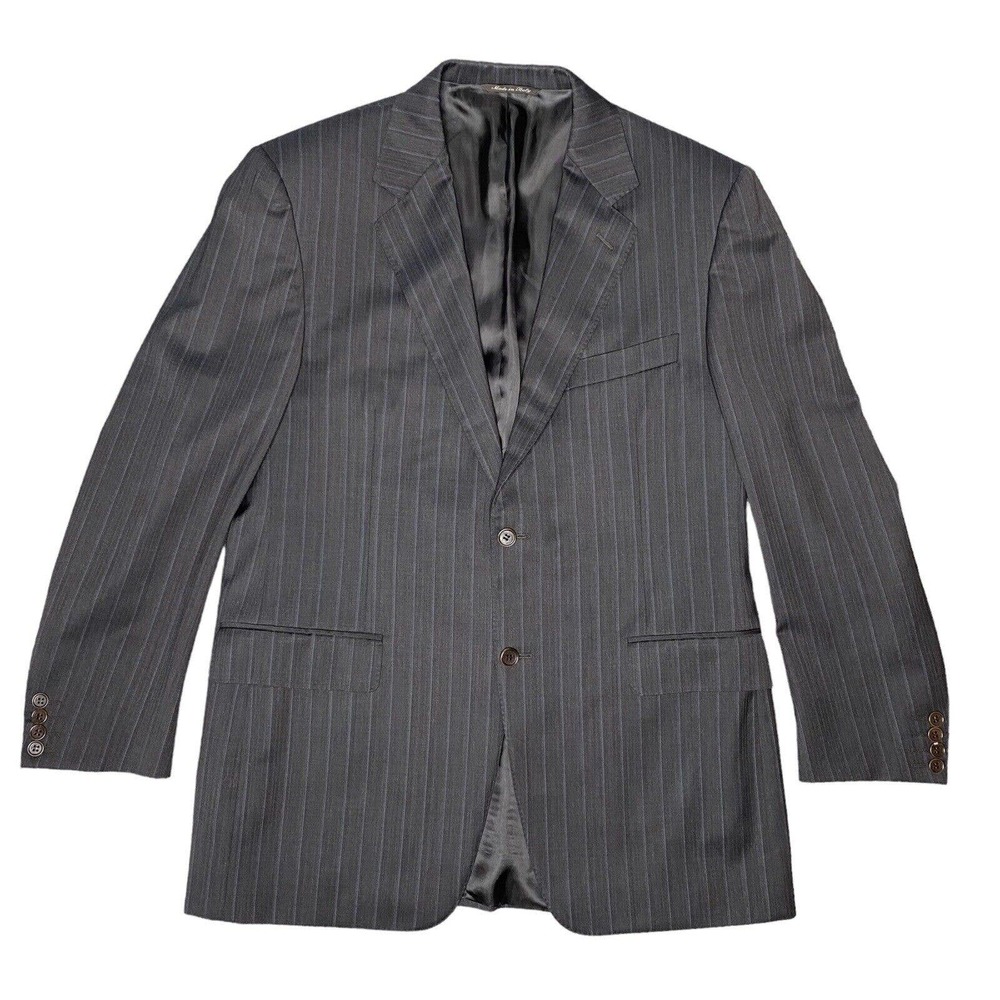 Canali Brown Striped Wool Blazer Sport Coat Mens Size EU 50 R / US 40R Jacket